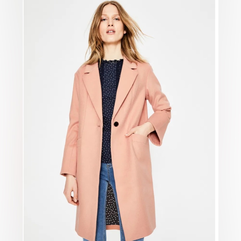 Boden Wool Blush Pea Coat